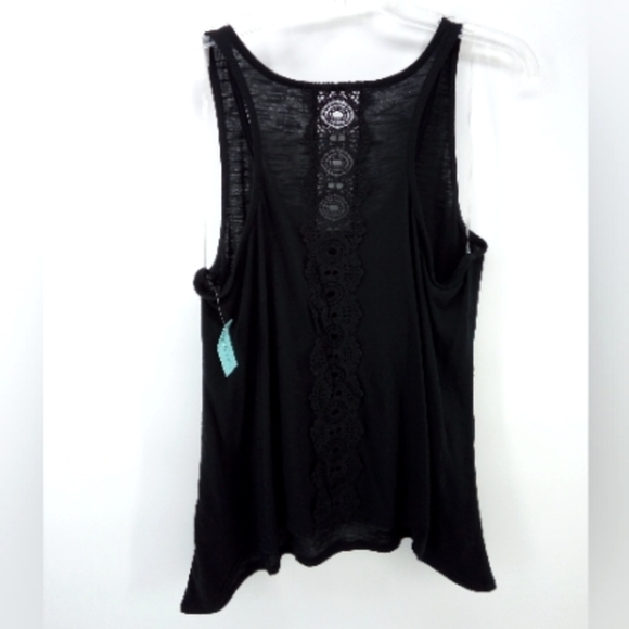 NWT Just Be Black Crochet Sharkbite Tank Top L Early 2000s Style - Picture 3 of 6